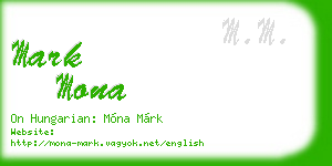 mark mona business card